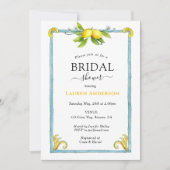 Waterverf Lemon Bridal doucheuitnodiging Aankondiging (Voorkant)