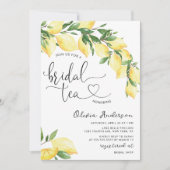 Waterverf Lemon Bridal Tea Party Uitnodiging (Voorkant)