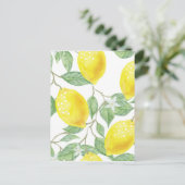 Waterverf Lemon Briefkaart (Staand voorkant)