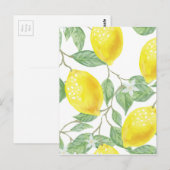 Waterverf Lemon Briefkaart (Voorkant / Achterkant)