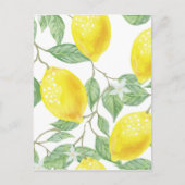 Waterverf Lemon Briefkaart (Voorkant)
