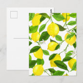Waterverf Lemon Briefkaart (Voorkant / Achterkant)