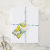 Waterverf Lemon Cadeaulabel (Met Touw)