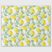 Waterverf Lemon Cadeaupapier (Vlak)