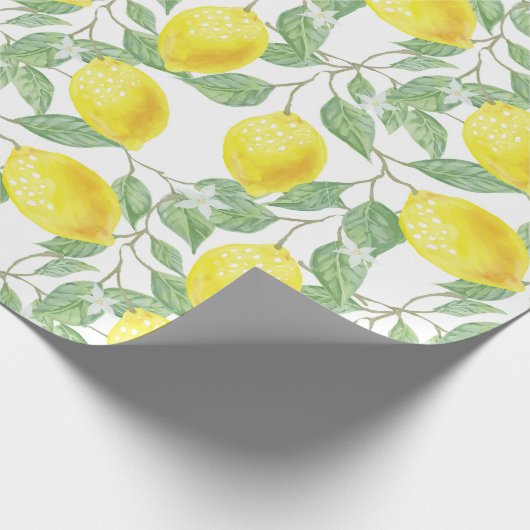 Waterverf Lemon Cadeaupapier (Hoek)