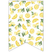 Waterverf Lemon Citrus Baby shower Bunting Flags Vlaggetjes (Eerste vlag)