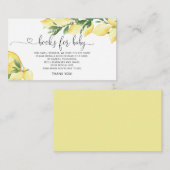 Waterverf Lemon Citrus boekt voor Baby Informatiekaartje (Voorkant / Achterkant)