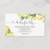 Waterverf Lemon Citrus boekt voor Baby Informatiekaartje (Voorkant)