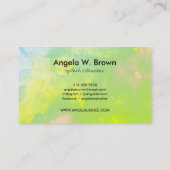 Waterverf Lemon citrus Green Limoen Visitekaartje (Achterkant)