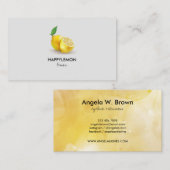 Waterverf Lemon citrus limoen Visitekaartje (Voorkant / Achterkant)