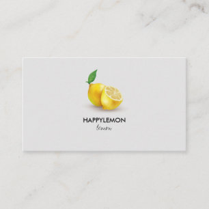 Waterverf Lemon citrus limoen Visitekaartje