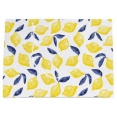 Waterverf Lemon Citrus Pattern Groot Cadeauzakje (Voorkant)