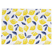 Waterverf Lemon Citrus Pattern Groot Cadeauzakje (Achterkant)