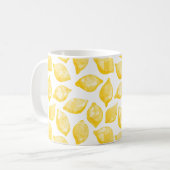 Waterverf Lemon Citrus Pattern Koffiemok (Voorkant links)