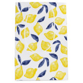 Waterverf Lemon Citrus Pattern Medium Cadeauzakje (Voorkant)