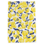 Waterverf Lemon Citrus Pattern Medium Cadeauzakje (Achterkant)