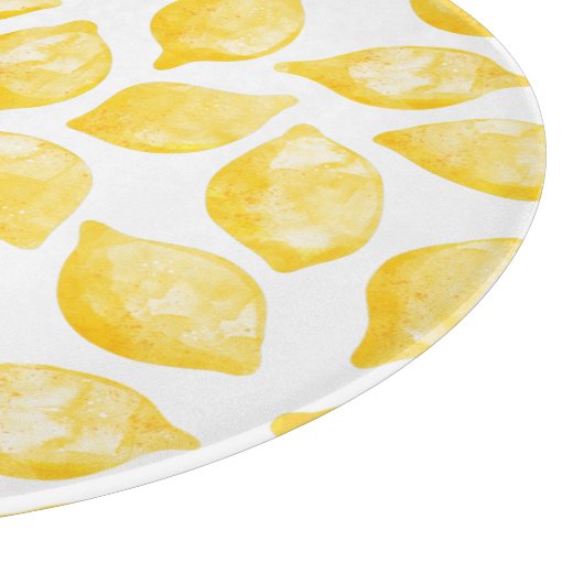 Waterverf Lemon Citrus Pattern Snijplank (Hoek)