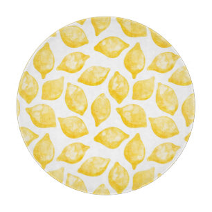 Waterverf Lemon Citrus Pattern Snijplank