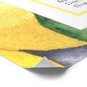 Waterverf Lemon CITRUS trouwzittingsschema Poster (Hoek)