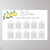 Waterverf Lemon CITRUS trouwzittingsschema Poster (Voorkant)