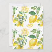 Waterverf Lemon Citrus Wedding Kaart (Achterkant)