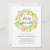 Waterverf Lemon Cupcakes Wreath Baby Sprinkle Kaart (Voorkant)