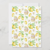 Waterverf Lemon Cupcakes Wreath Baby Sprinkle Kaart (Achterkant)