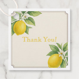 Waterverf Lemon Dank u voor de tag Bedankjes Labels