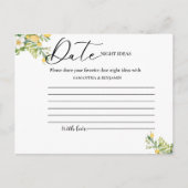 Waterverf Lemon date nacht ideeën Advies Kaart (Voorkant)