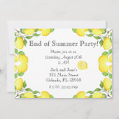 Waterverf Lemon einde zomerfeest Kaart (Voorkant)