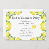 Waterverf Lemon einde zomerfeest Kaart (Voorkant / Achterkant)