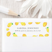 Waterverf Lemon Elegant Border Minimale Chic Etiket (Insitu)