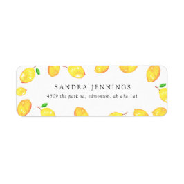 Waterverf Lemon Elegant Border Minimale Chic Etiket