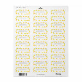 Waterverf Lemon Elegant Border Minimale Chic Etiket (Full Sheet)