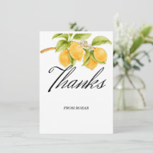 Waterverf Lemon en Blossoms Verjaardag Bedankt