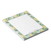 Waterverf Lemon en Greenery Pattern Persoonlijk Notitieblok (Schuin)
