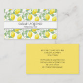 Waterverf Lemon en olie Visitekaartje (Voorkant / Achterkant)