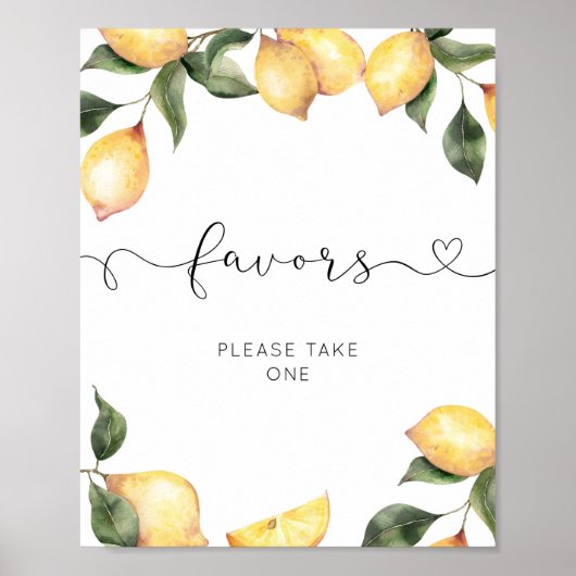 Waterverf lemon Favors Poster (Voorkant)