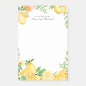 Waterverf Lemon Floral - Aangepast schrijfwerk Post-it® Notes (Voorkant)