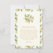 Waterverf Lemon Floral Bedankkaart (Voorkant)