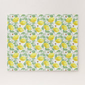 Waterverf Lemon Fruit, Lemon Blossom en bijen Legpuzzel (Horizontaal)