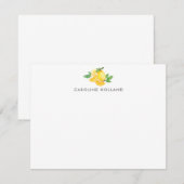 Waterverf Lemon Fruit Personalized Stationery Notitiekaartje (Voorkant / Achterkant)