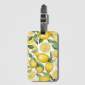 Waterverf Lemon Garden Bagagelabel (Voorkant (verticaal))