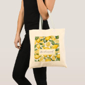 Waterverf Lemon Garden Tote Bag (Voorkant (product))