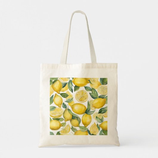Waterverf Lemon Garden Tote Bag (Achterkant)