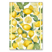 Waterverf Lemon Garden Trouwtafel Kaart (Achterkant)