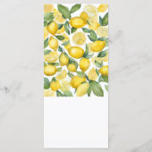 Waterverf Lemon Garden Wedding Menu (Achterkant)