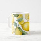 Waterverf Lemon Garden White Koffiemok (Voorkant links)