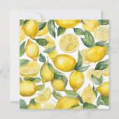 Waterverf Lemon Garden White Wedding Bedankkaart (Achterkant)