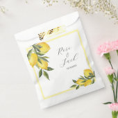 Waterverf Lemon Garden White Wedding Bedankzakje (Gezegeld)